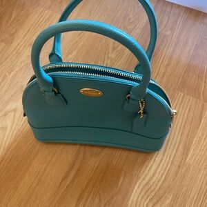 Coach Purse With Strap, Teal, Brand New, Never Used, Smoke Free Home, Leather